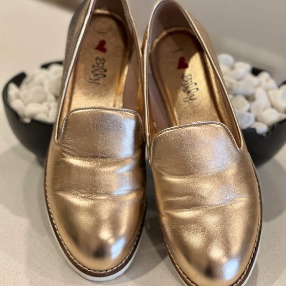 I Love Billy Rose Gold Sneakers, Size 37(6) - Picture 3 of 3